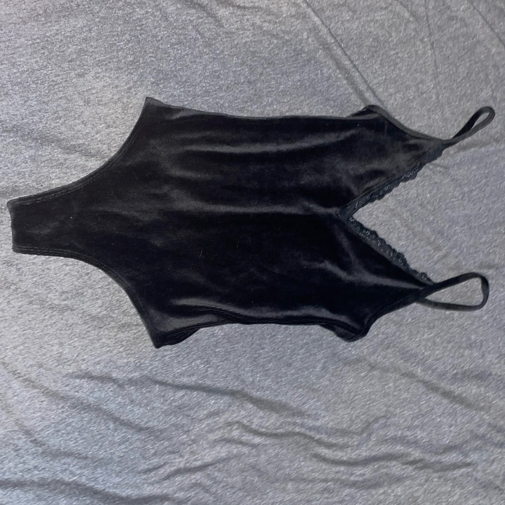 Black bodysuit with lace
